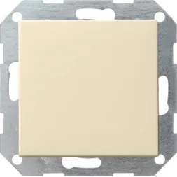 Выключатель кнопочный одноклавишный перекрестный Gira System 55 10A 250V кремовый глянцевый 012701