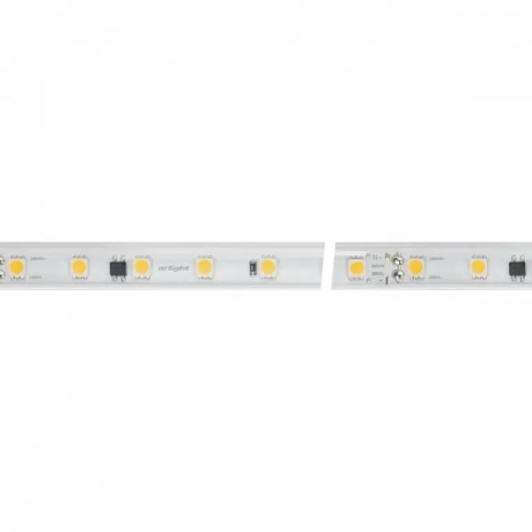 Светодиодная влагозащищенная лента Arlight 8W/m 54LED/m 5060SMD теплый белый 50M 027058(2)