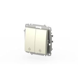 Выключатель двухклавишный проходной ELBI Zena Vega 609-010300-211