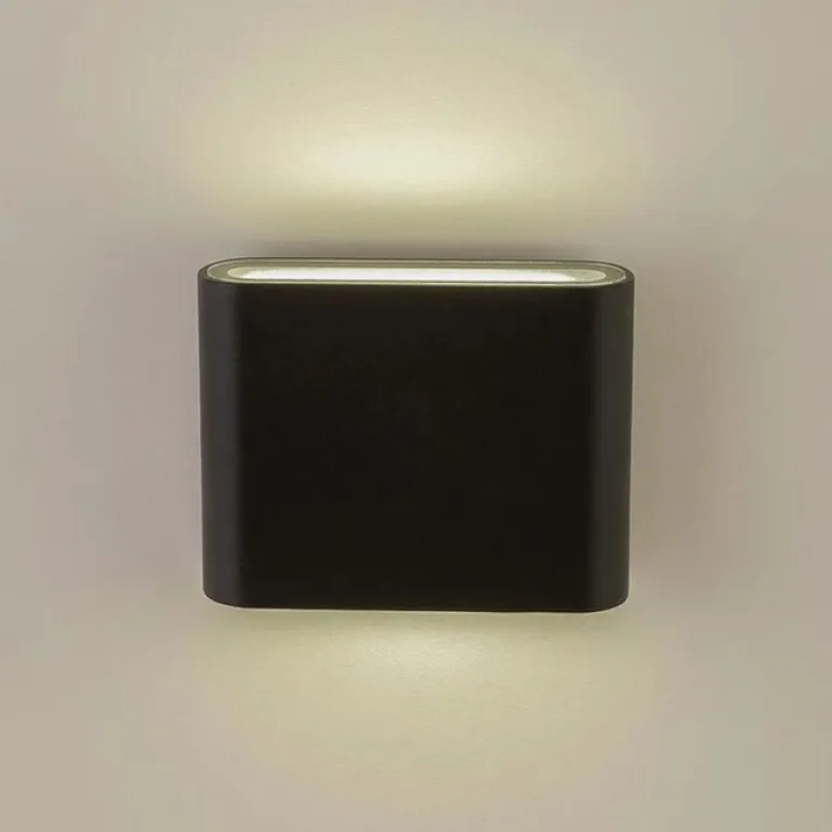 Уличный настенный светильник AM Group AM243-2X5W BK 4000K