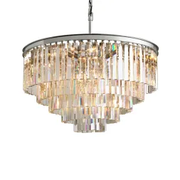 Подвесная люстра Delight Collection 1920s Odeon KR0387P-10A chrome/clear