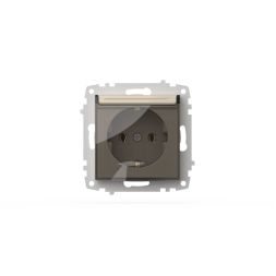 Розетка с крышкой и заземлением ELBI Zena Vega 609-010300-218