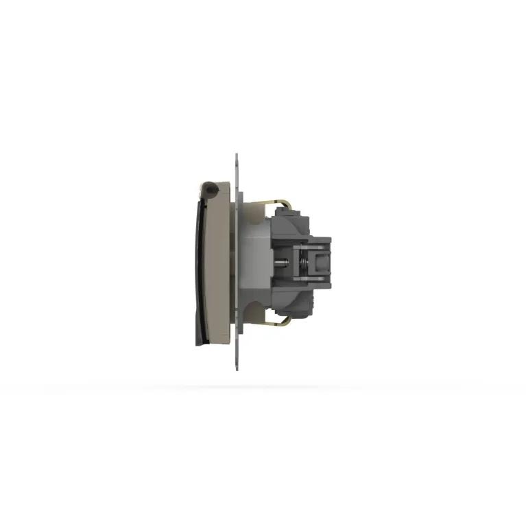 Розетка с крышкой и заземлением ELBI Zena Vega 609-010300-218