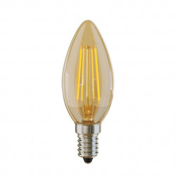 Лампа светодиодная филаментная E14 4W 2800К свеча золотая VG10-C3E14warm4W-F 5482