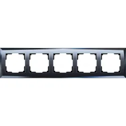 Рамка Diamant на 5 постов черный WL08-Frame-05 4690389063664
