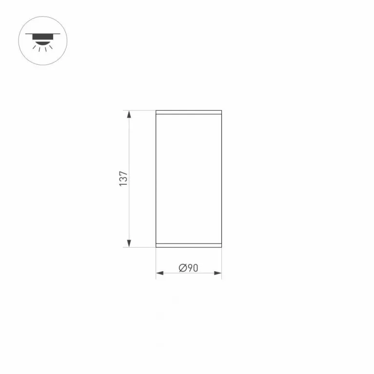 Уличный светодиодный светильник Arlight LGD-Forma-Surface-R90-12W Warm3000 029971
