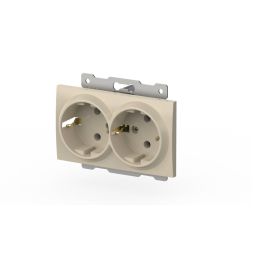 Розетка двухместная с заземлением ELBI Zena Vega 609-010300-907