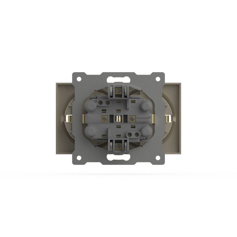 Розетка двухместная с заземлением ELBI Zena Vega 609-010300-907