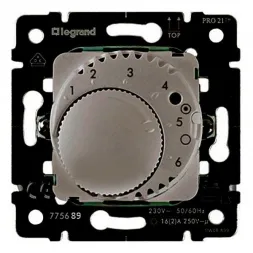 Термостат Legrand Galea Life теплых полов с НО контактом титановая 775690