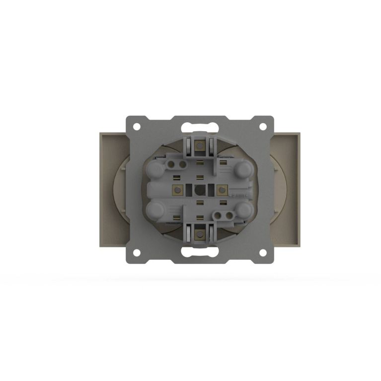 Розетка двухместная без заземления ELBI Zena Vega 609-010300-908