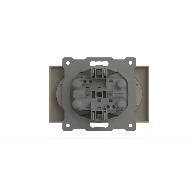 Розетка двухместная без заземления ELBI Zena Vega 609-010300-908