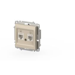 Розетка компьютерная двухместная ( Cat 6) ELBI Zena Vega 609-010300-248