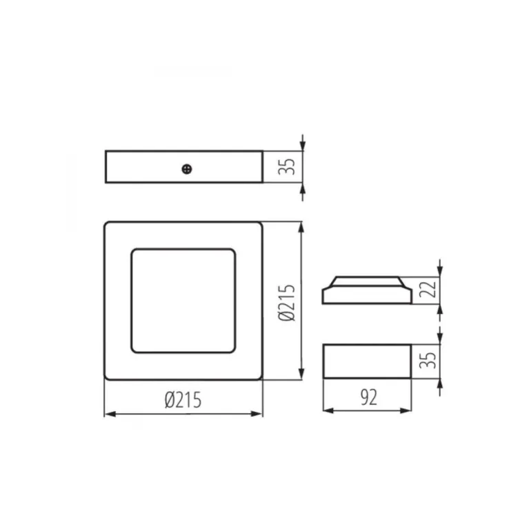 Потолочный светодиодный светильник Kanlux Kanti V2LED 18W-NW-SN 27213