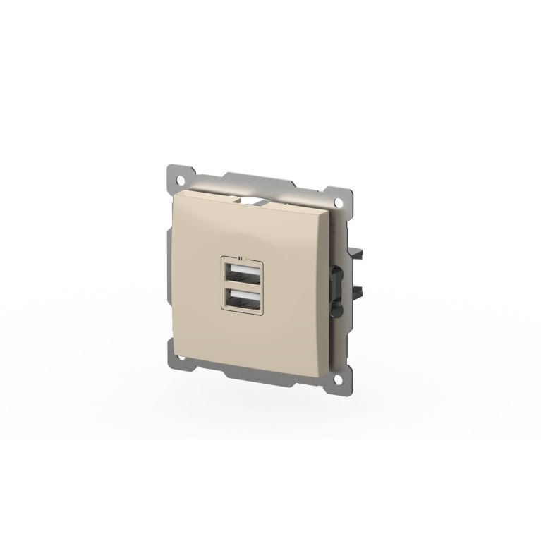 Розетка USB 5V 2,1A 2-я ELBI Zena Vega 609-010300-143
