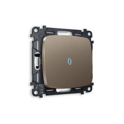 Комплект механизма 1-кл проходного выключателя с подсветкой Ambrella Volt Omega MO632040