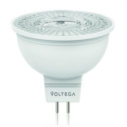 Лампа светодиодная Voltega GU5.3 6W 4000К полусфера прозрачная VG2-S1GU5.3cold6W 5734