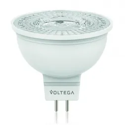 Лампа светодиодная Voltega GU5.3 6W 4000К полусфера прозрачная VG2-S1GU5.3cold6W 5734