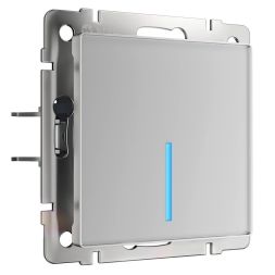 Сенсорный выключатель одноклавишный с функцией Wi-Fi Werkel серебряный W4510606 4690389149825