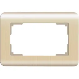 Рамка для двойной розетки Werkel Stream шампань WL12-Frame-01-DBL 4690389131332