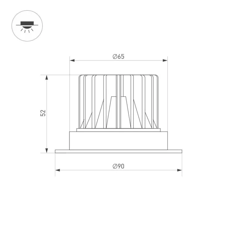 Встраиваемый светодиодный светильник Arlight MS-Atlas-Trimless-R50-6W Day4000 037061