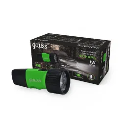 Ручной светодиодный фонарь Gauss аккумуляторный 130х50 40 лм GF103