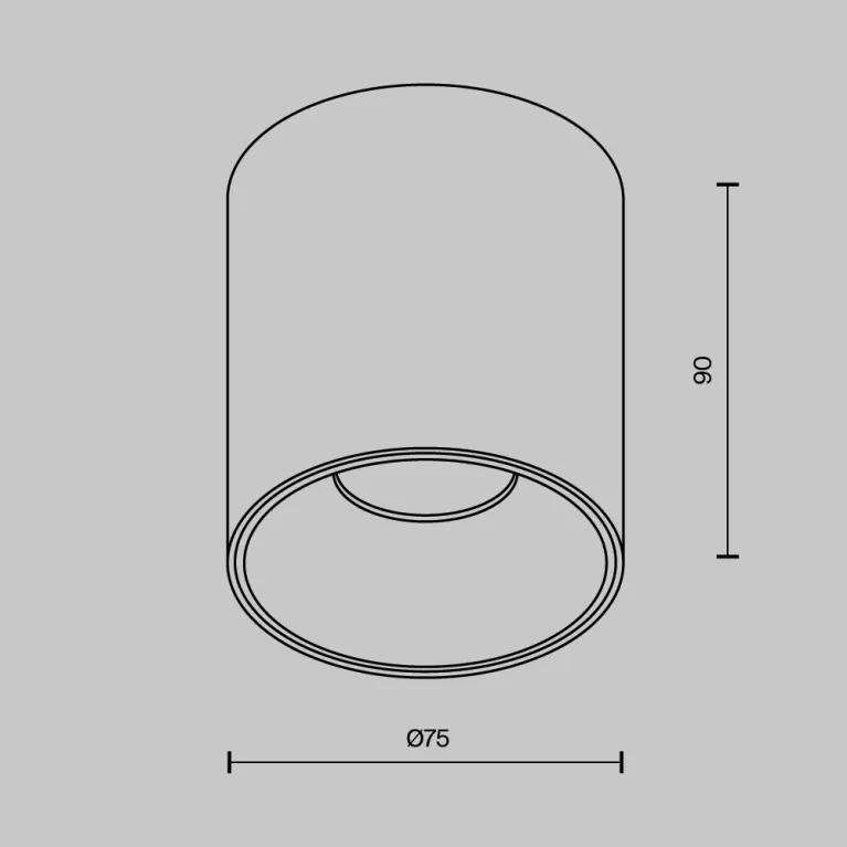 Накладной светильник Maytoni Alfa led C064CL-12W3K-RD-B