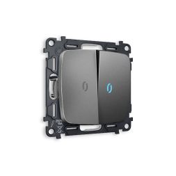 Комплект механизма 2-кл выключателя с подсветкой Ambrella Volt Omega MO654020