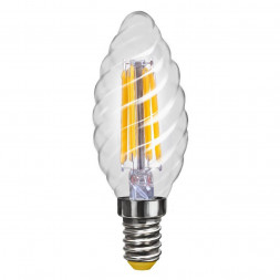 Лампа светодиодная филаментная Voltega E14 4W 2800К свеча витая прозрачная VG10-CC1E14warm4W-F 7002