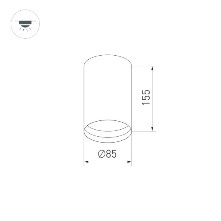 Корпус накладного светильника Arlight SP-Polo-Surface-R85 024251(1)