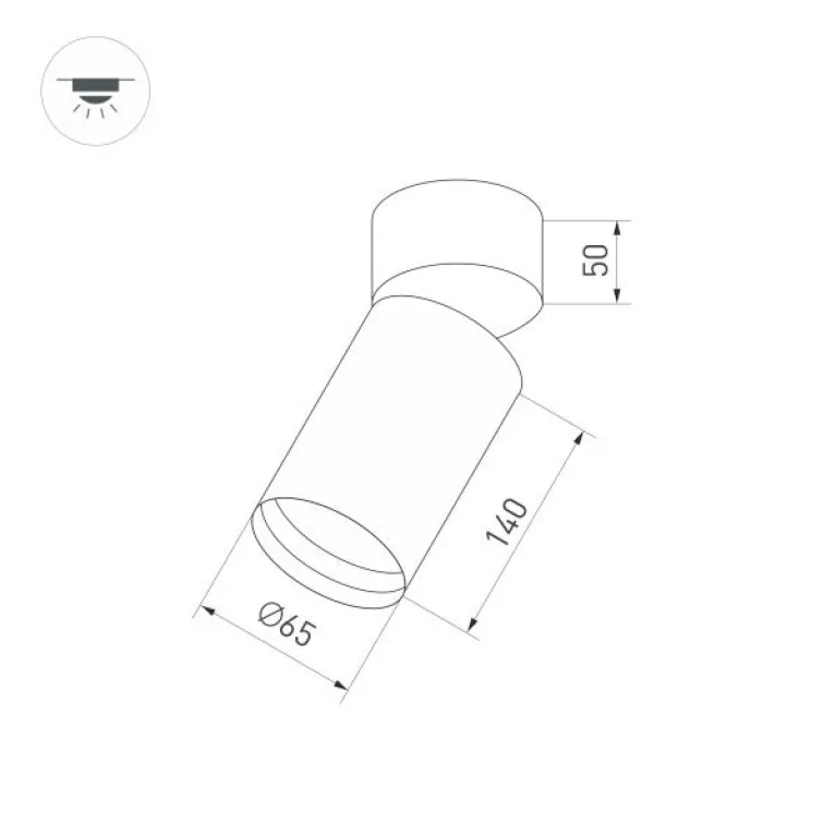 Корпус накладного светильника Arlight SP-Polo-Surface-Flap-R65 024383(1)