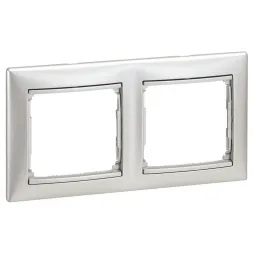 Рамка 2-постовая Legrand Valena алюминий 770152