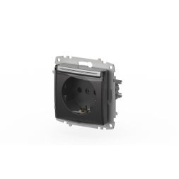 Розетка с крышкой и заземлением ELBI Zena Vega 609-011000-218