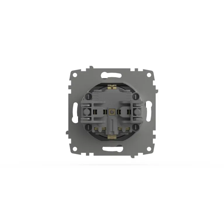 Розетка с крышкой и заземлением ELBI Zena Vega 609-011000-218