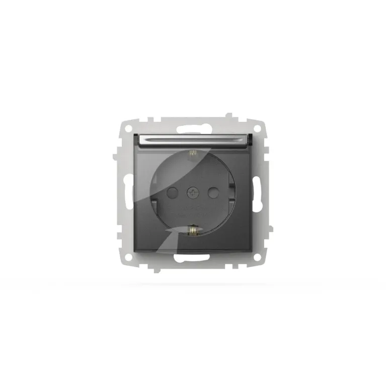 Розетка с крышкой, заземлением и защитой от детей ELBI Zena Vega 609-011000-219
