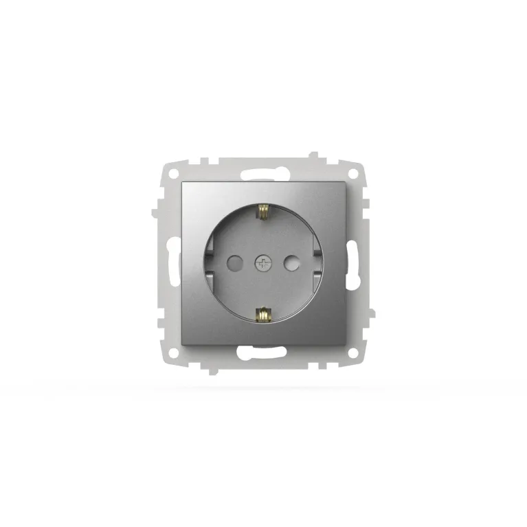 Розетка с заземлением и защитой от детей ELBI Zena Vega 609-011000-243