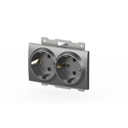Розетка двухместная с заземлением ELBI Zena Vega 609-011000-907