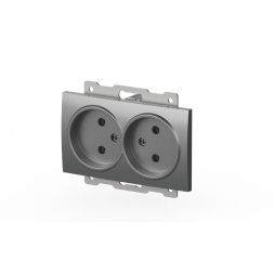 Розетка двухместная без заземления ELBI Zena Vega 609-011000-908