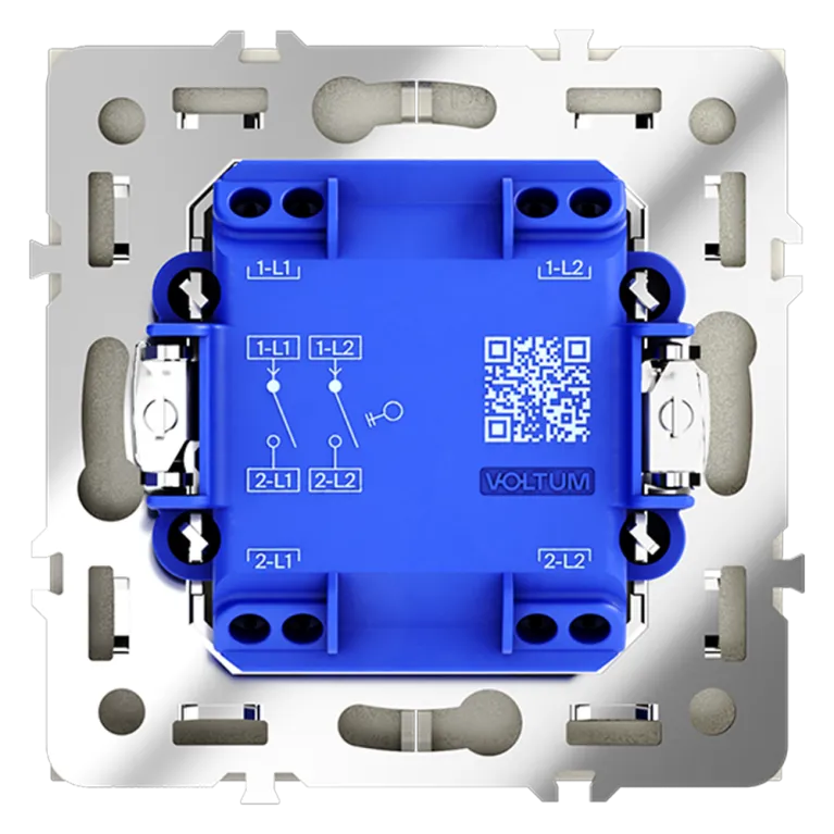 Выключатель двухклавишный Voltum S70 VLS020105
