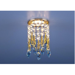Встраиваемый светильник Elektrostandard 2012 MR16 золото/прозрачный/голубой 4690389027697