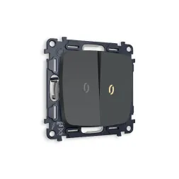 Комплект механизма 2-кл выключателя с подсветкой Ambrella Volt Omega MO904010