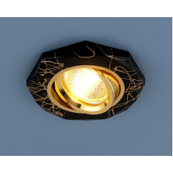 Встраиваемый светильник Elektrostandard 2040 MR16 BK/GD черный/золото 4690389000348
