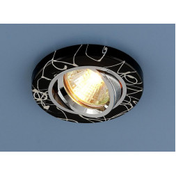 Встраиваемый светильник Elektrostandard 2050 MR16 BK/SL черный/серебро 4690389000379