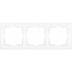 Рамка Flock на 3 поста белая WL05-Frame-03-white 4690389046728
