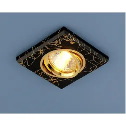 Встраиваемый светильник Elektrostandard 2080 MR16 BK/GD черный/золото 4690389002120