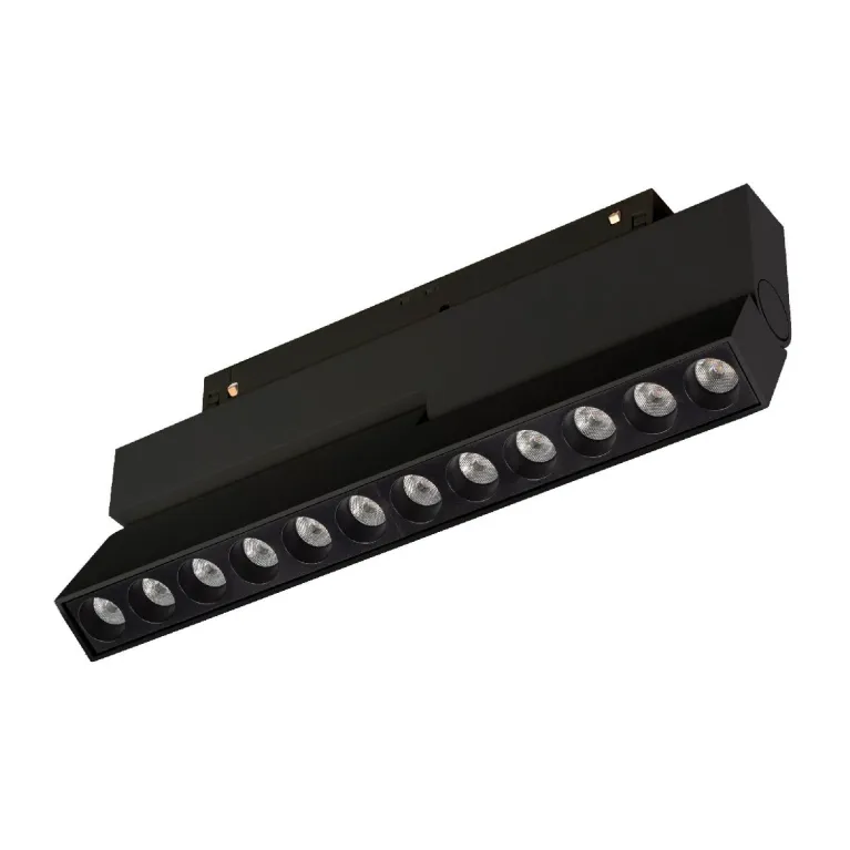 Трековый магнитный светильник Arlight MAG-ORIENT-DOTS-FOLD-S230-12W Warm3000 (BK, 30 deg, 48V, DALI)