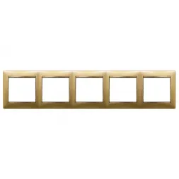 Рамка 5-постовая Legrand Valena матовое золото 770305