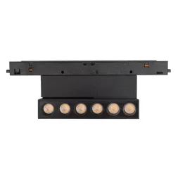 Трековый магнитный светильник Arlight MAG-ORIENT-DOTS-FOLD-S195-6W Warm3000 (BK, 30 deg, 48V, DALI)