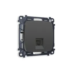 Комплект механизма компьютерной розетки RJ-45(8P8C) CAT6 со шторкой Ambrella Volt Omega MO912010