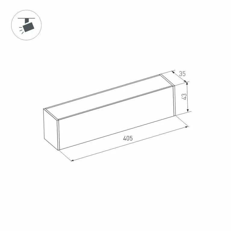 Трековый светодиодный светильник для магнитного шинопровода Arlight Mag-Flat-45-L405-12W Warm3000 02