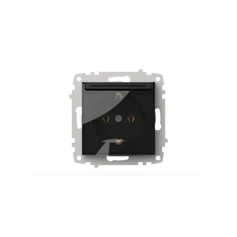 Розетка с крышкой и заземлением ELBI Zena Vega 609-014800-218